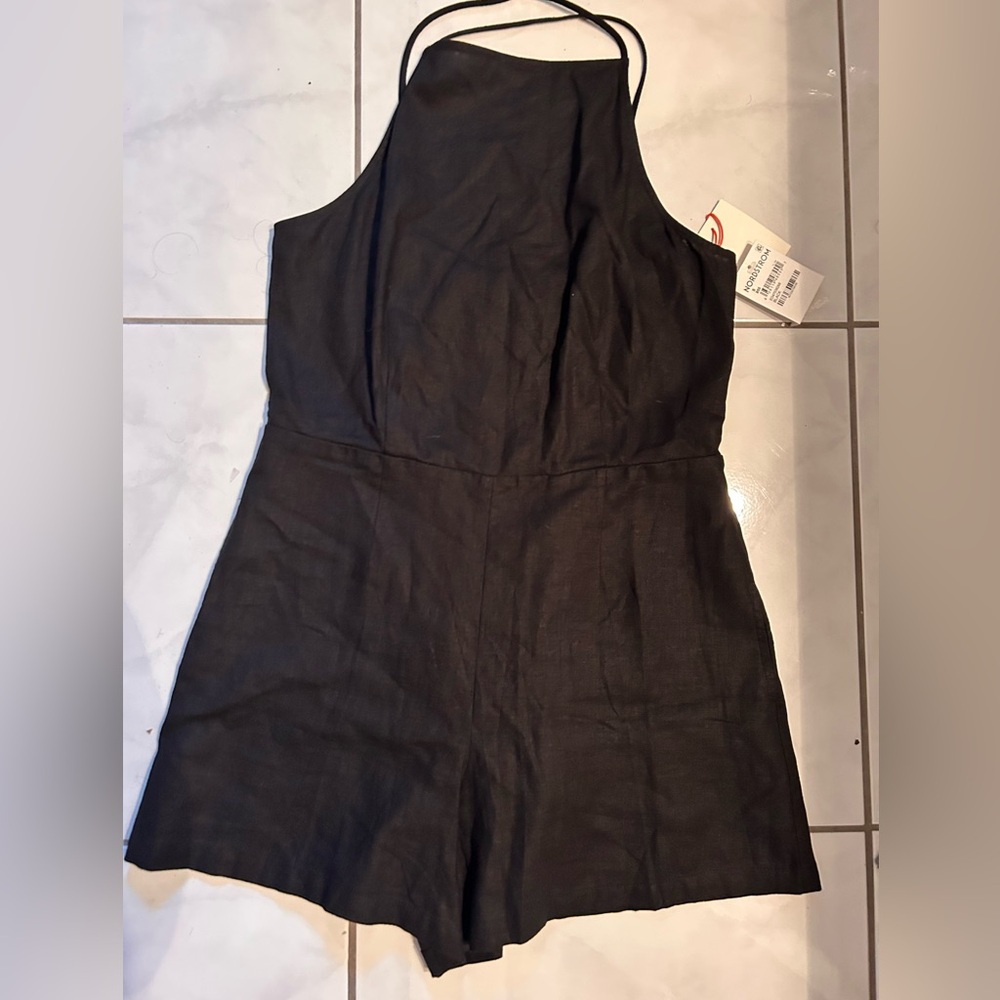 Nordstrom Elegant Black Romper Open Edit sz S brand new NWT shorts